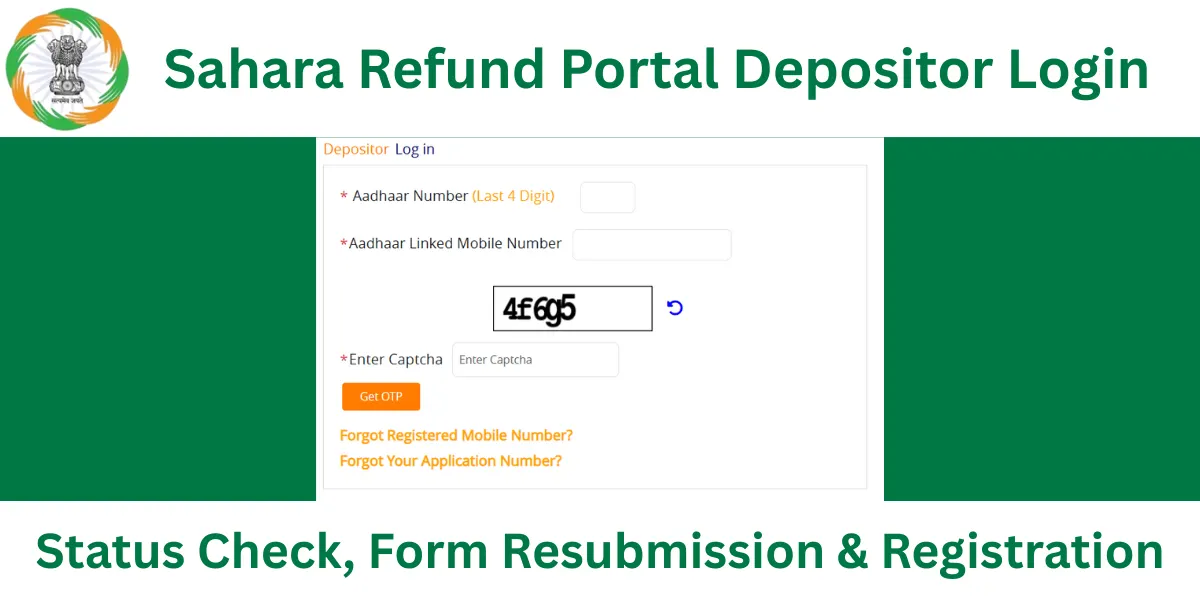 Sahara Refund Portal Depositor Login